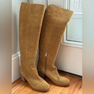 Marc Fisher Escape Over the Knee Boots In Tan Suede Size 7.5M
